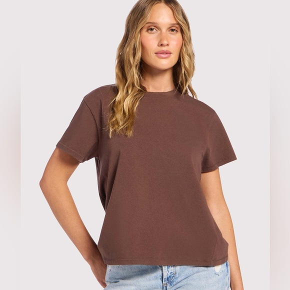 nuuds Tops - Nuuds Everyday T-Shirt Vintage Cotton - Coffee - XL